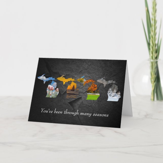 Tarjeta de Aniversario de las Cuatro Temporadas de (Anverso)