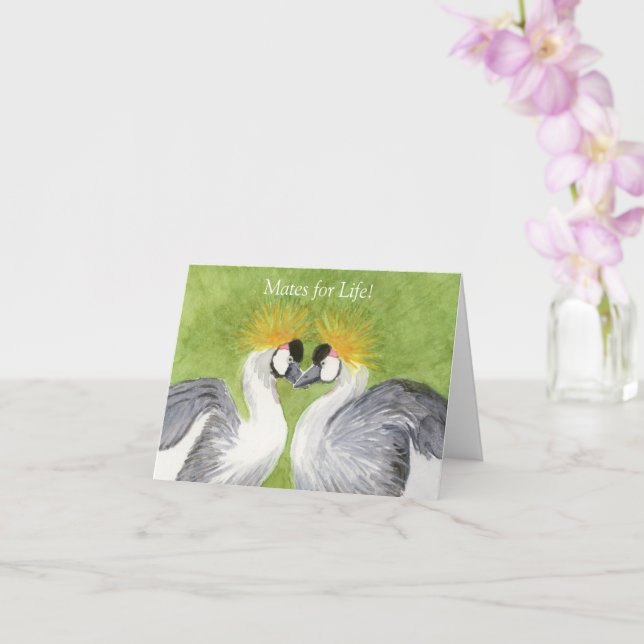 Tarjeta de Aniversario de las Grullas (Orquídea)