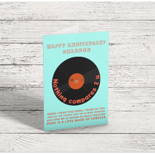 Tarjeta de aniversario de "Nuestra canción"