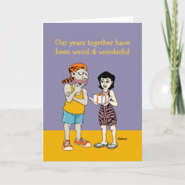 Tarjeta de aniversario de "Nuestros años juntos"