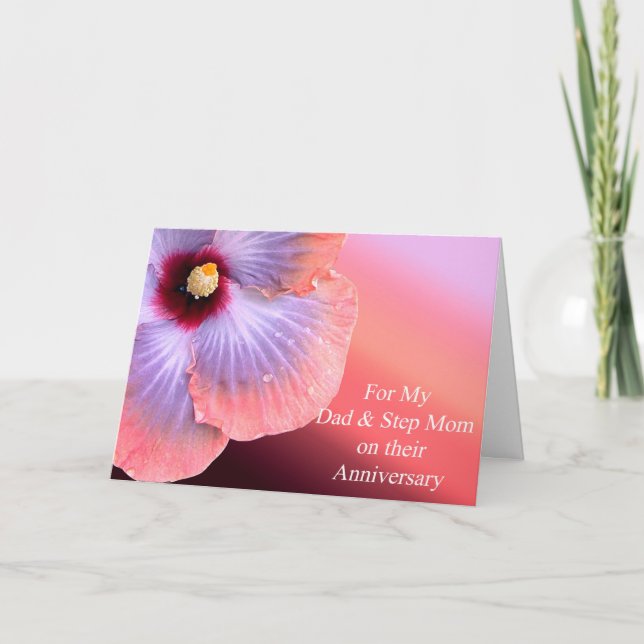 Tarjeta de aniversario de papá y Step Mom (Anverso)