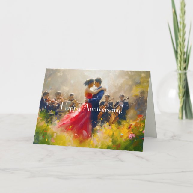 TARJETA DE ANIVERSARIO DE PAREJA JOVEN (Anverso)