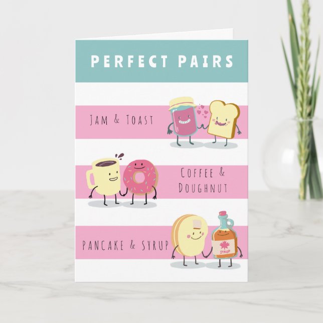 TARJETA DE ANIVERSARIO DE PARES FUNNY PERFECTA (Anverso)