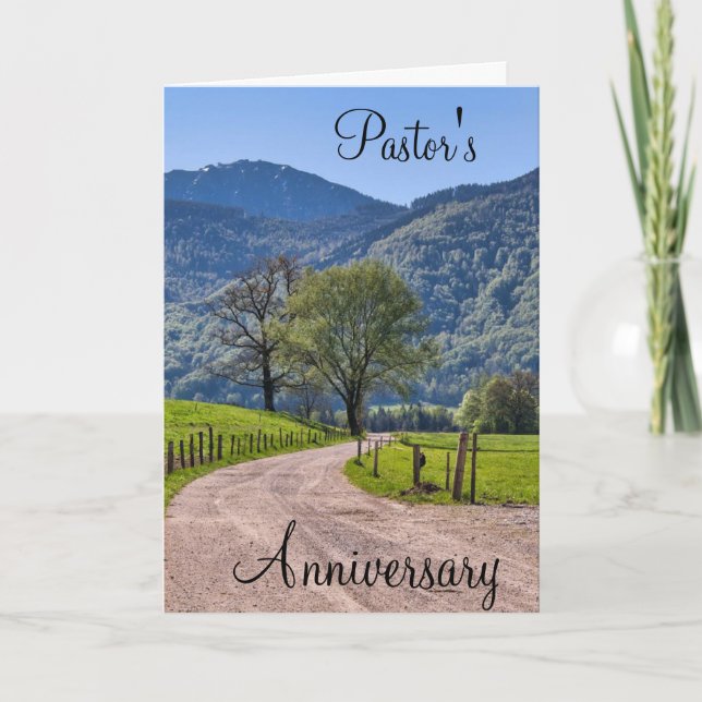 Tarjeta de aniversario de Pastor (Anverso)