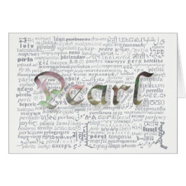 Tarjeta de aniversario de perla de palabra mundial