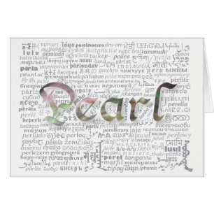 Tarjeta de aniversario de perla de palabra mundial