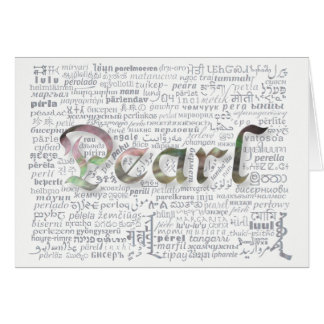 Tarjeta de aniversario de perla de palabra mundial