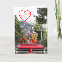 Tarjeta de aniversario de perros lindos