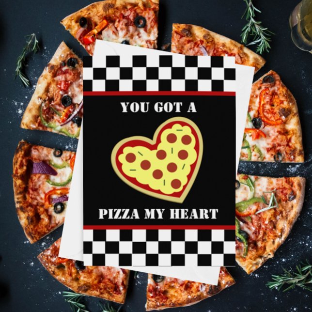 Tarjeta de Aniversario de Pizza My Heart Home Slic (Subido por el creador)