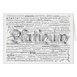Tarjeta de aniversario de platino World Word