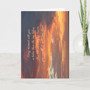 Tarjeta de aniversario de puesta de sol