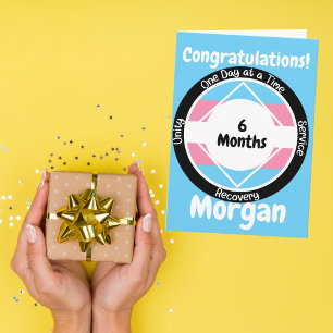 Tarjeta de aniversario de recuperación personaliza