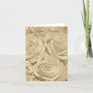 Tarjeta de aniversario de Rosa de Recuerdos de Oro