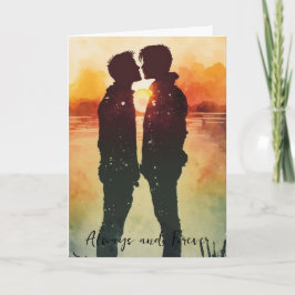 Tarjeta de aniversario de San Valentín para pareja