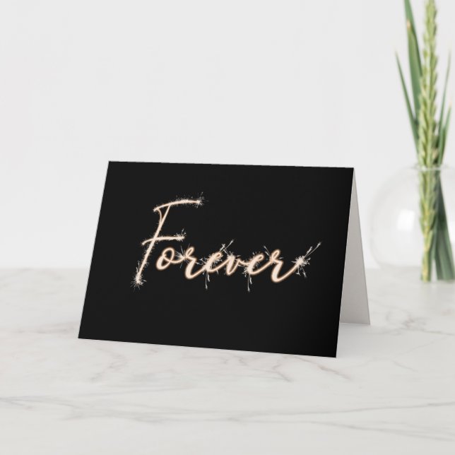 Tarjeta de aniversario de Sparkler Forever (Anverso)