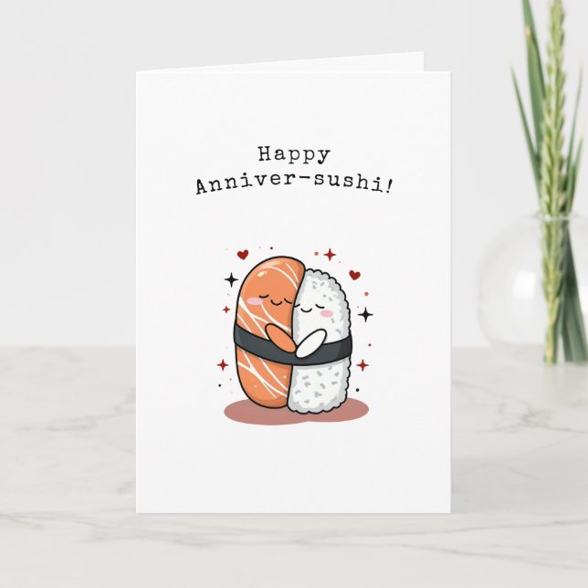 Tarjeta de aniversario de Sushi (Anverso)