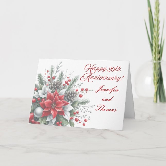 Tarjeta de aniversario de vacaciones personalizada (Anverso)