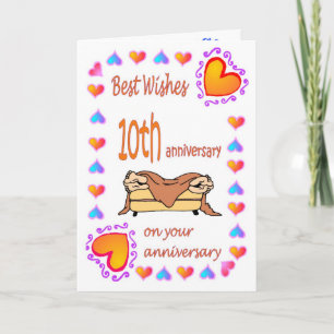 Tarjeta de aniversario décimo