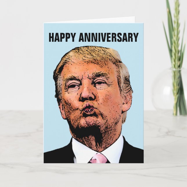 TARJETA DE ANIVERSARIO DEL BODA DE DONALD TRUMP PA (Anverso)