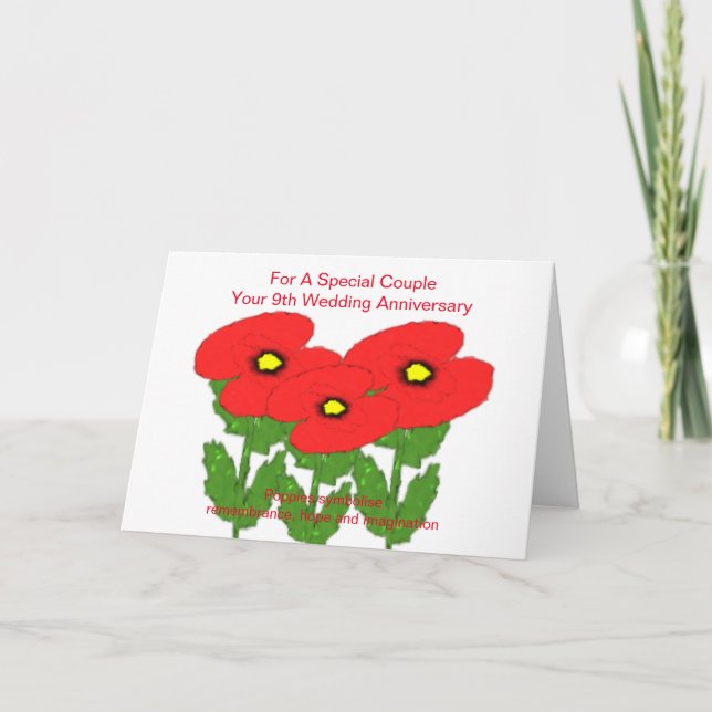 Tarjeta de Aniversario del Boda Personalizado de P (Anverso)