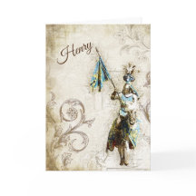 Tarjeta de aniversario del Caballero en armadura