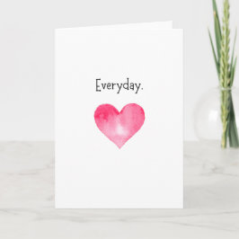 Tarjeta de aniversario del corazón "Love Everyday"