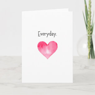 Tarjeta de aniversario del corazón "Love Everyday"