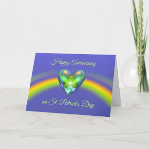 Tarjeta de aniversario del día de San Patricio con
