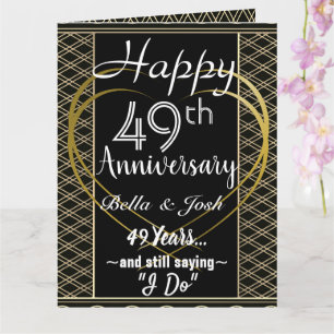 Tarjeta de Aniversario del Feliz 49 Boda Personali
