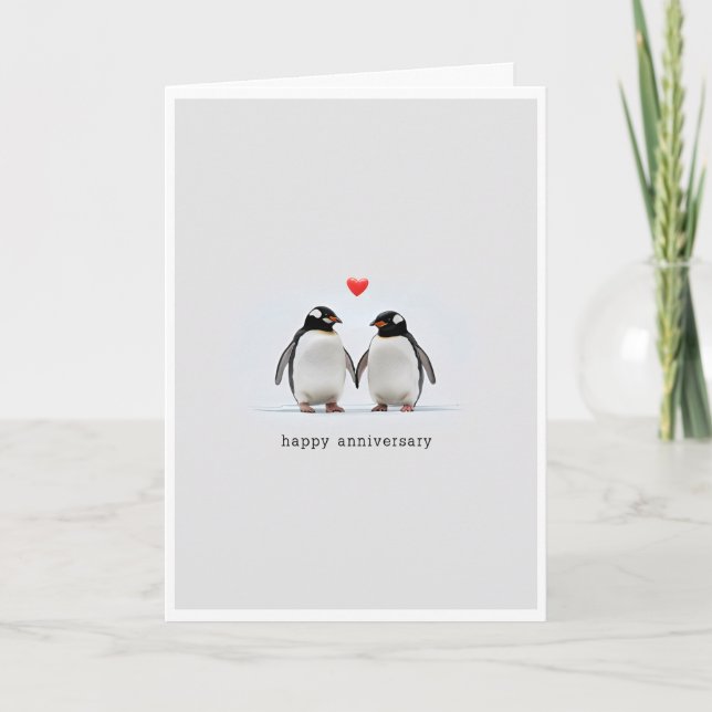 Tarjeta de Aniversario del Pingüino (Anverso)
