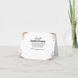 Tarjeta de Aniversario del Primer Boda de la Flora