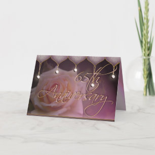 Tarjeta de aniversario del Rosa 65