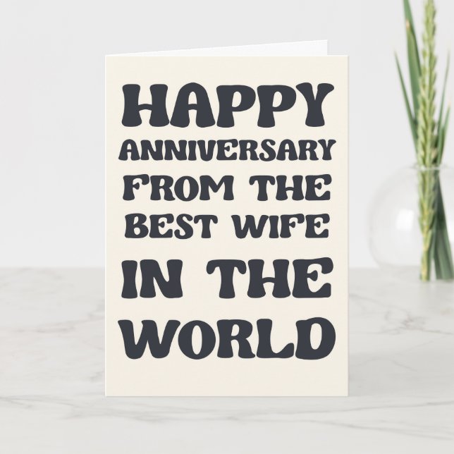 Tarjeta de aniversario divertida para marido (Anverso)