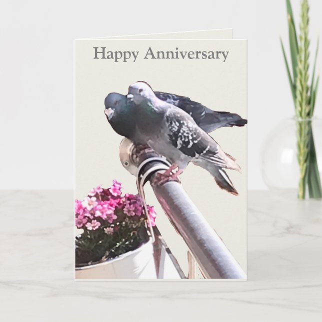 Tarjeta de aniversario editable para parejas de pa (Anverso)