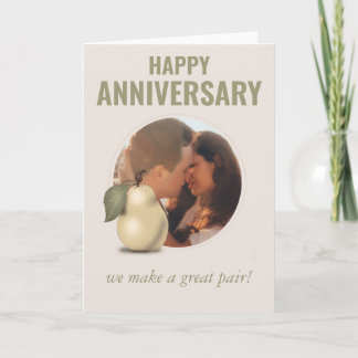 Tarjeta de aniversario elegante y linda para espos