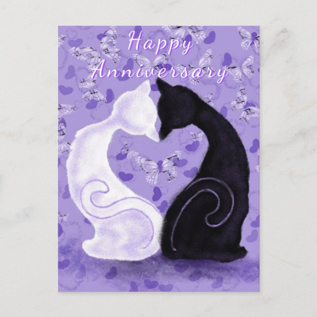 Tarjeta de aniversario feliz - Amor hermoso (Anverso)