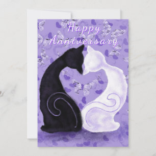 Tarjeta de aniversario feliz amor romántico de par