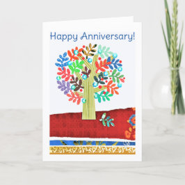 Tarjeta de aniversario feliz con nuevo tipo de let
