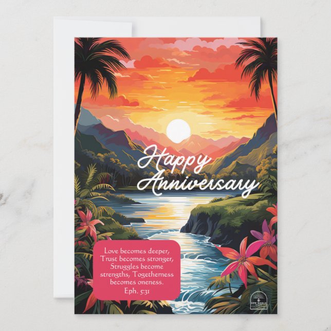 Tarjeta de aniversario feliz de JW para testigos d (Anverso)