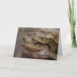 Tarjeta de Aniversario Feliz de "La Pareja Fea" de