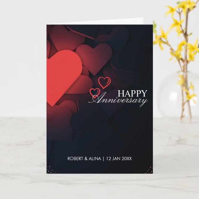 Tarjeta de aniversario feliz de marca personalizad (flor amarilla)