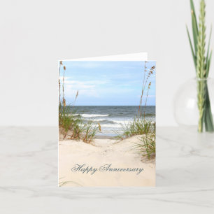 Tarjeta de Aniversario Feliz de Playa