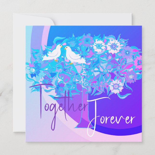 Tarjeta de aniversario feliz de Together Forever (Anverso)