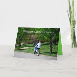 Tarjeta de aniversario feliz para bicicletas Tande