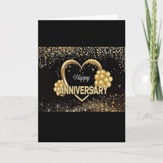Tarjeta de aniversario feliz, tarjeta de aniversar (Anverso)