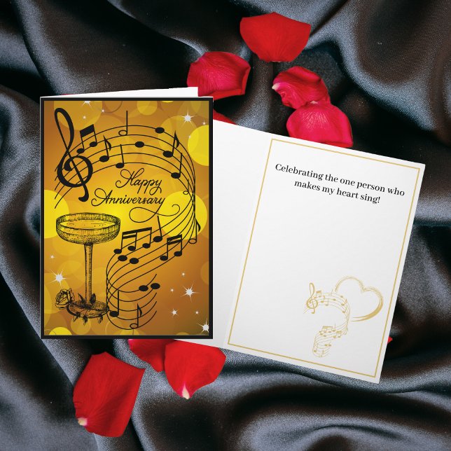Tarjeta de Aniversario Feliz Temático de Música (Subido por el creador)