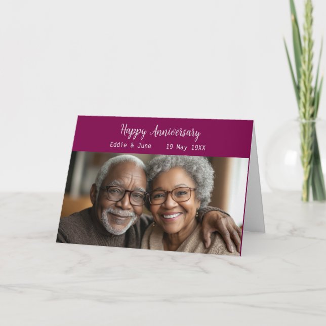 Tarjeta de aniversario Fold Aniversario Fold Fold  (Anverso)