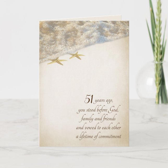 Tarjeta de aniversario número 51 de la estrella de (Anverso)