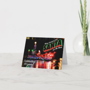 Tarjeta de aniversario número 60 de Santa en el rí