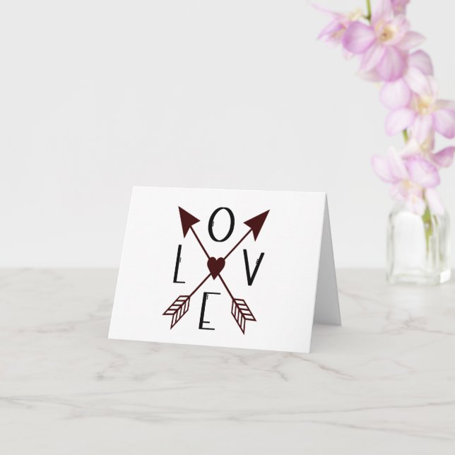 Tarjeta de aniversario o día de San Valentín con f (Orquídea)